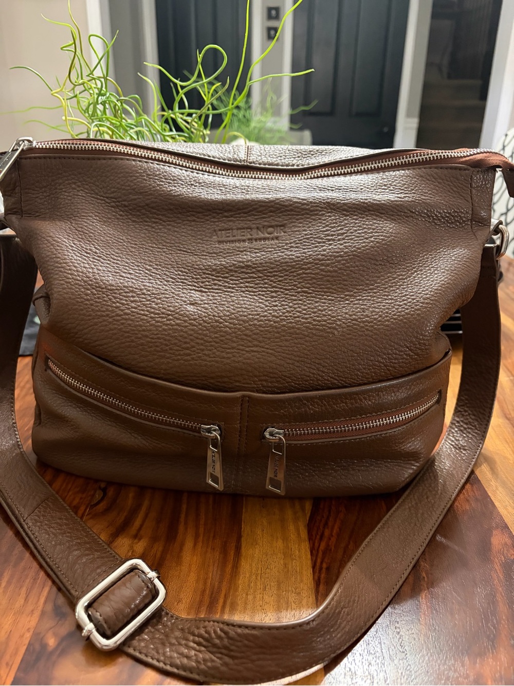 Atelier Noir division Rudsack brown  Leather Messenger Bag for Men